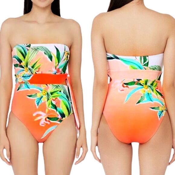TRINA Costa De Prata Reversible Bandeau One-Piece Swimsuit! Style #: TT0NG08 - Picture 8 of 8